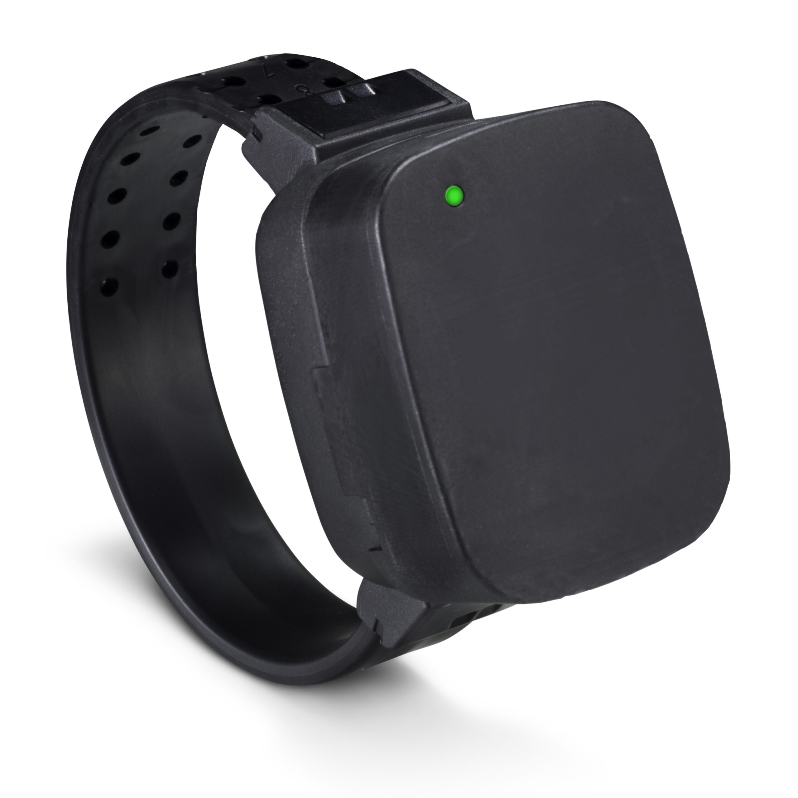 Wrist-worn location tracker with slide-on recharger