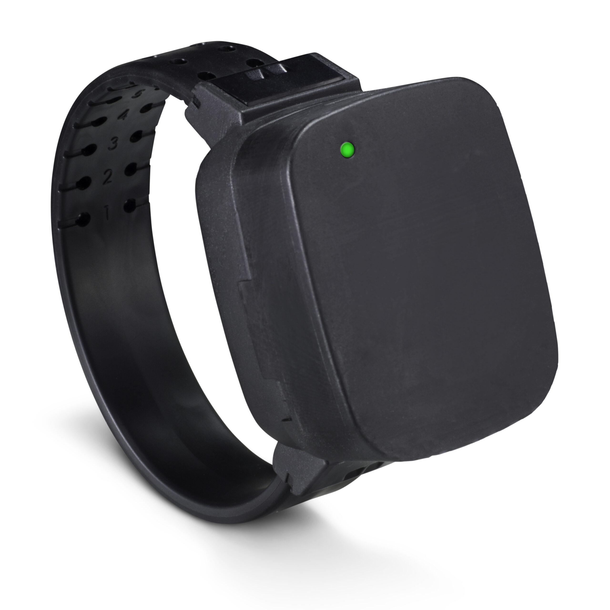 Wrist-worn location tracker with slide-on recharger