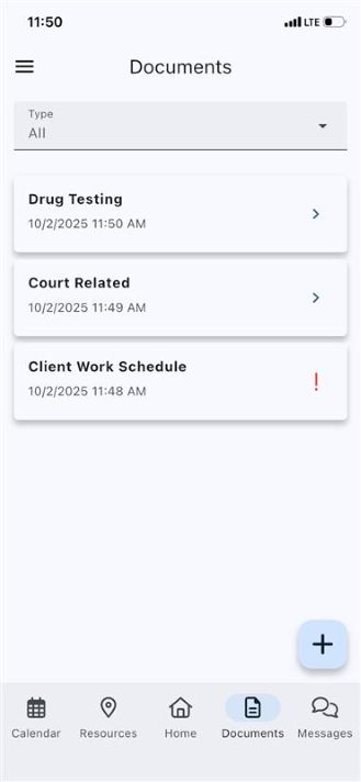 BI SmartLINK documents screen