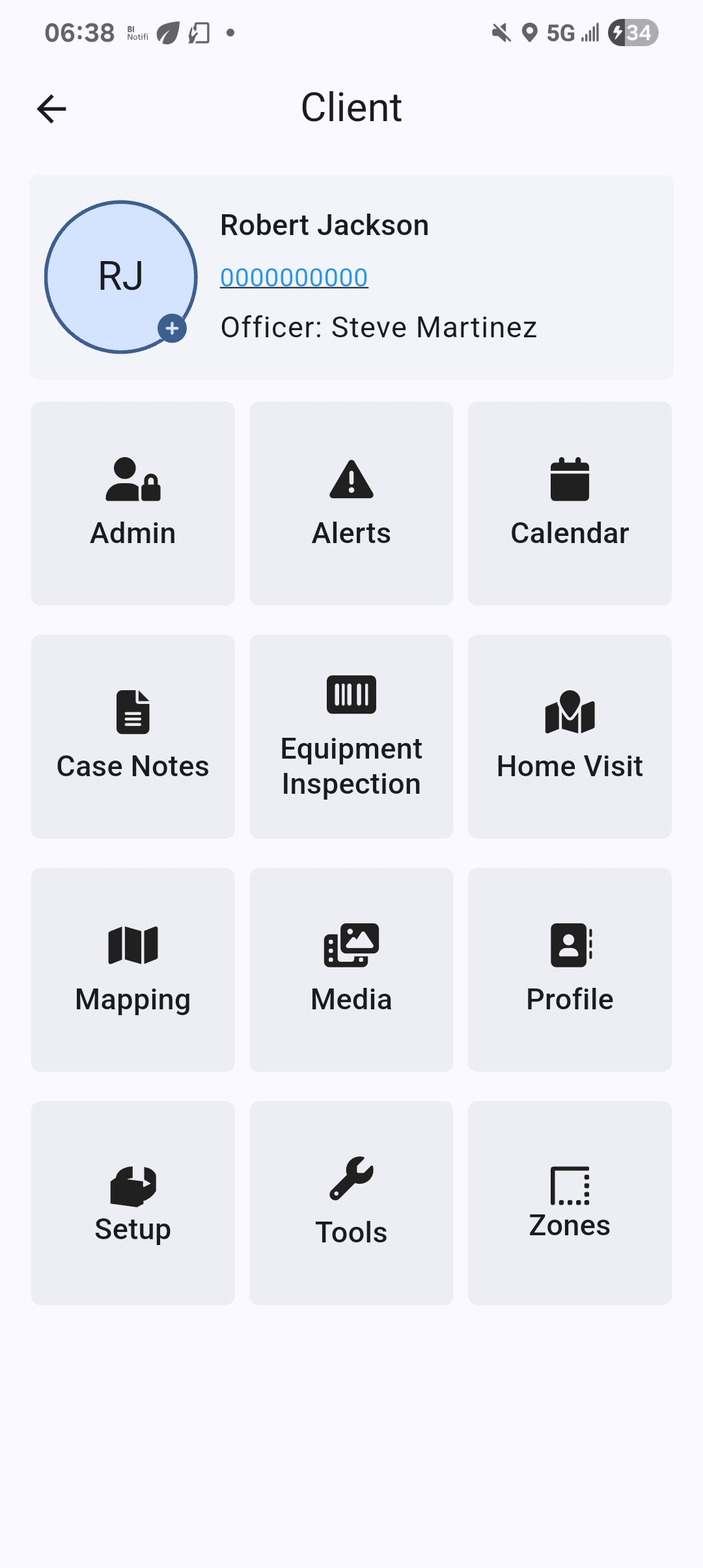 BI TotalAccess Mobile Client Menu