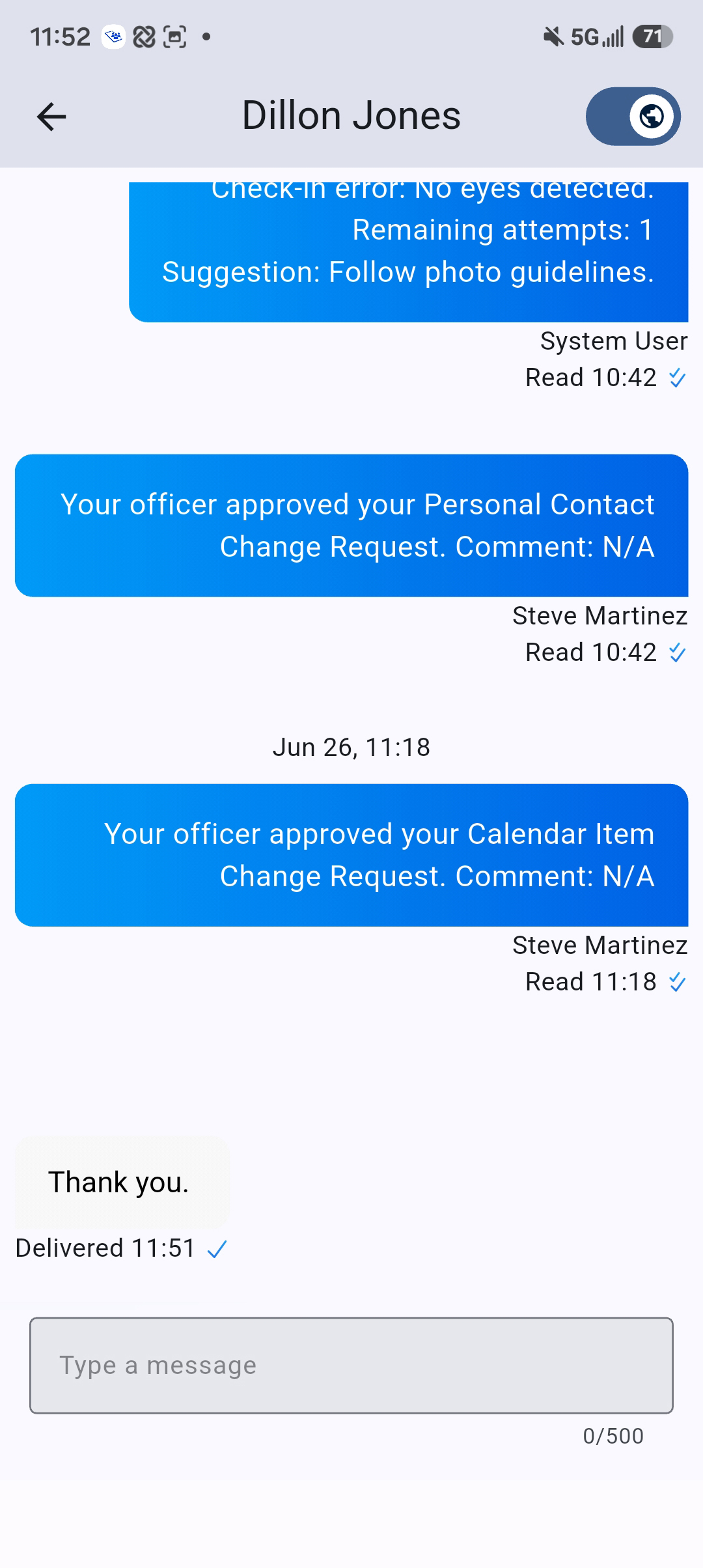 Messages